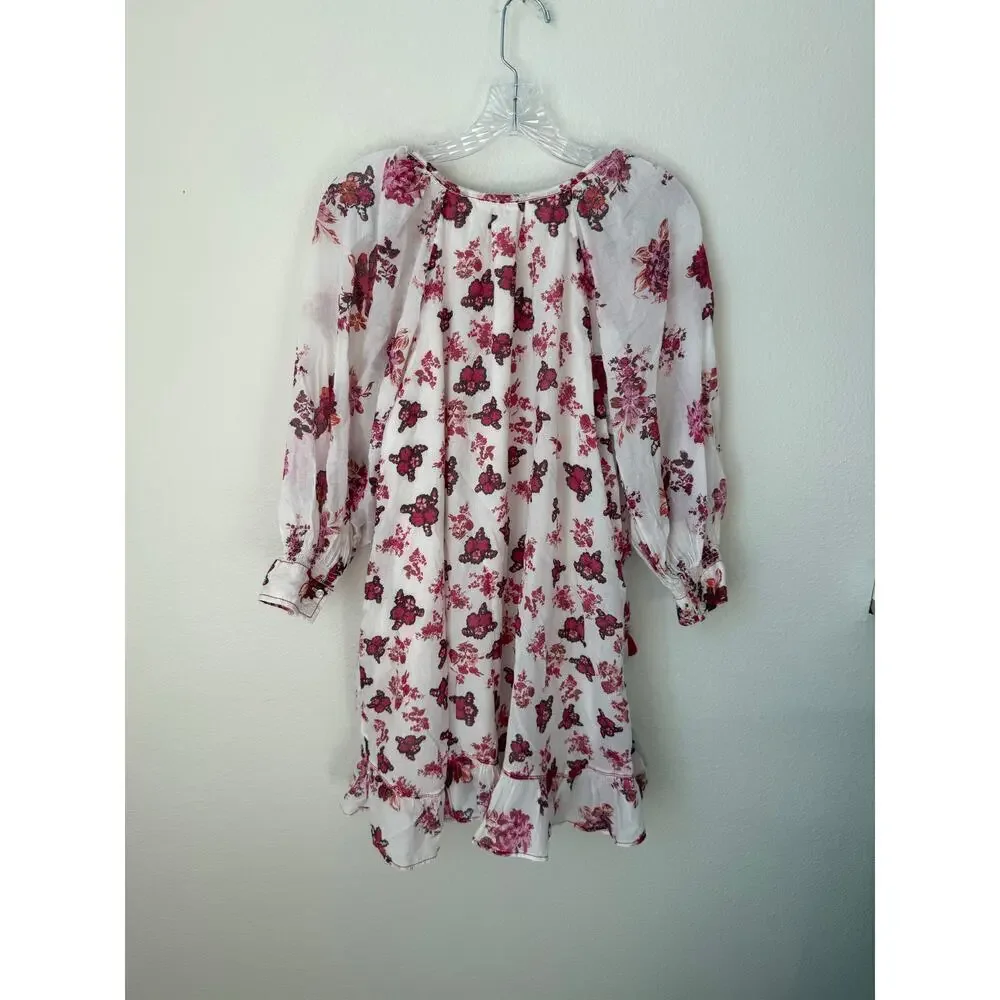 Free People Camilla Mini Dress in Ivory Combo Size XS